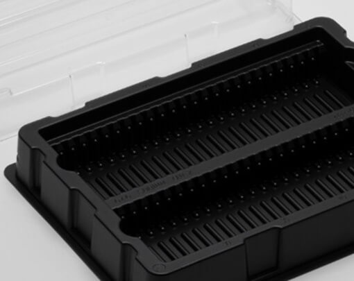 Electronic Packaging Tray with Lid
